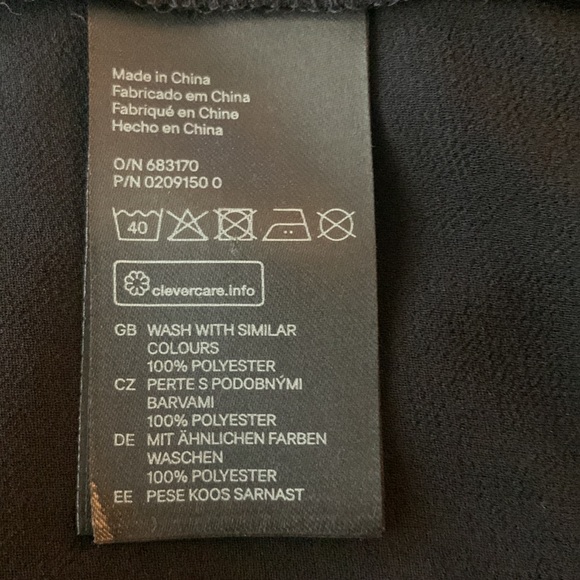 H&M Divided sheer black georgette tunic/dress - Picture 6 of 6